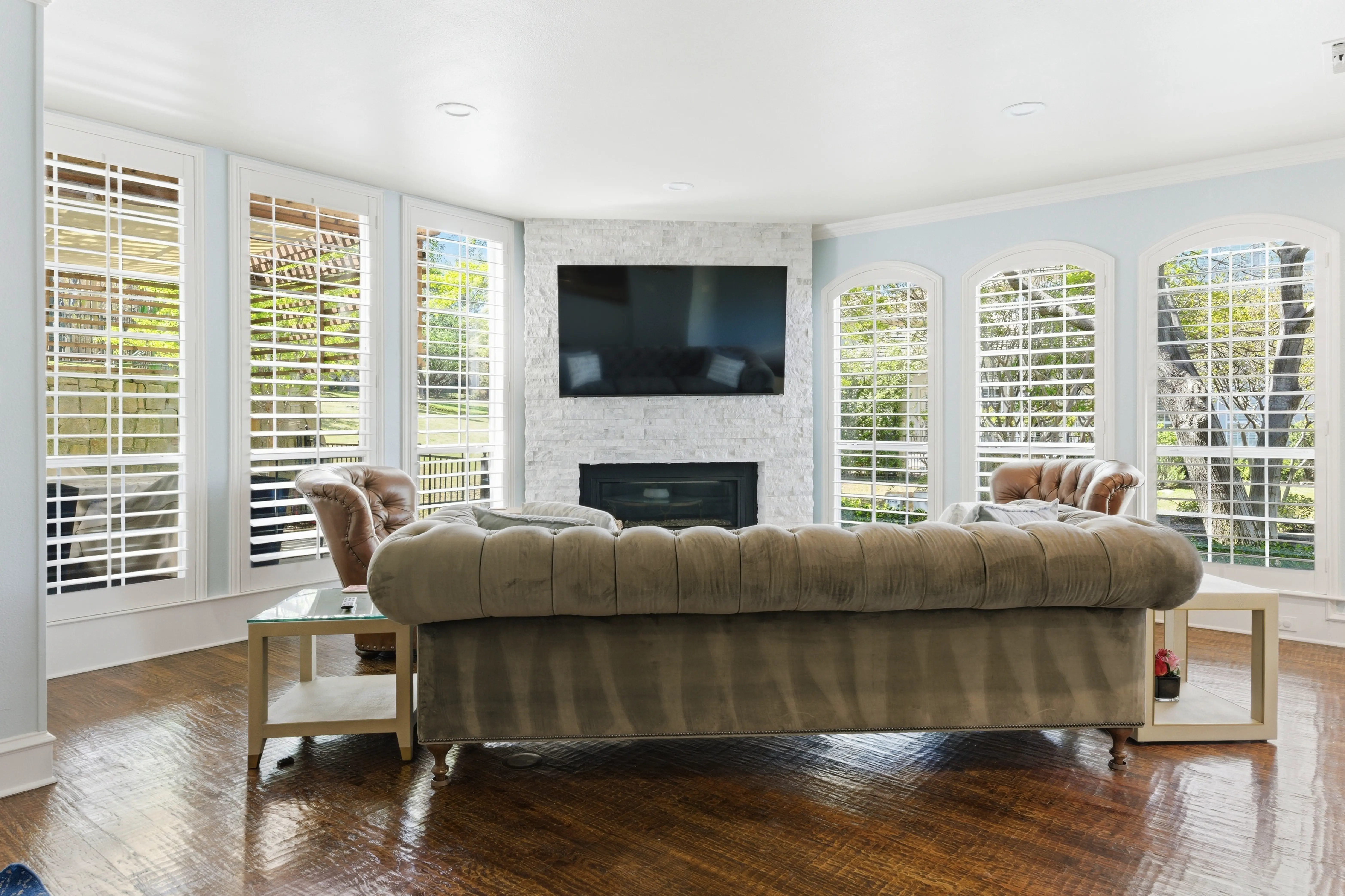 Fireplace and media wall