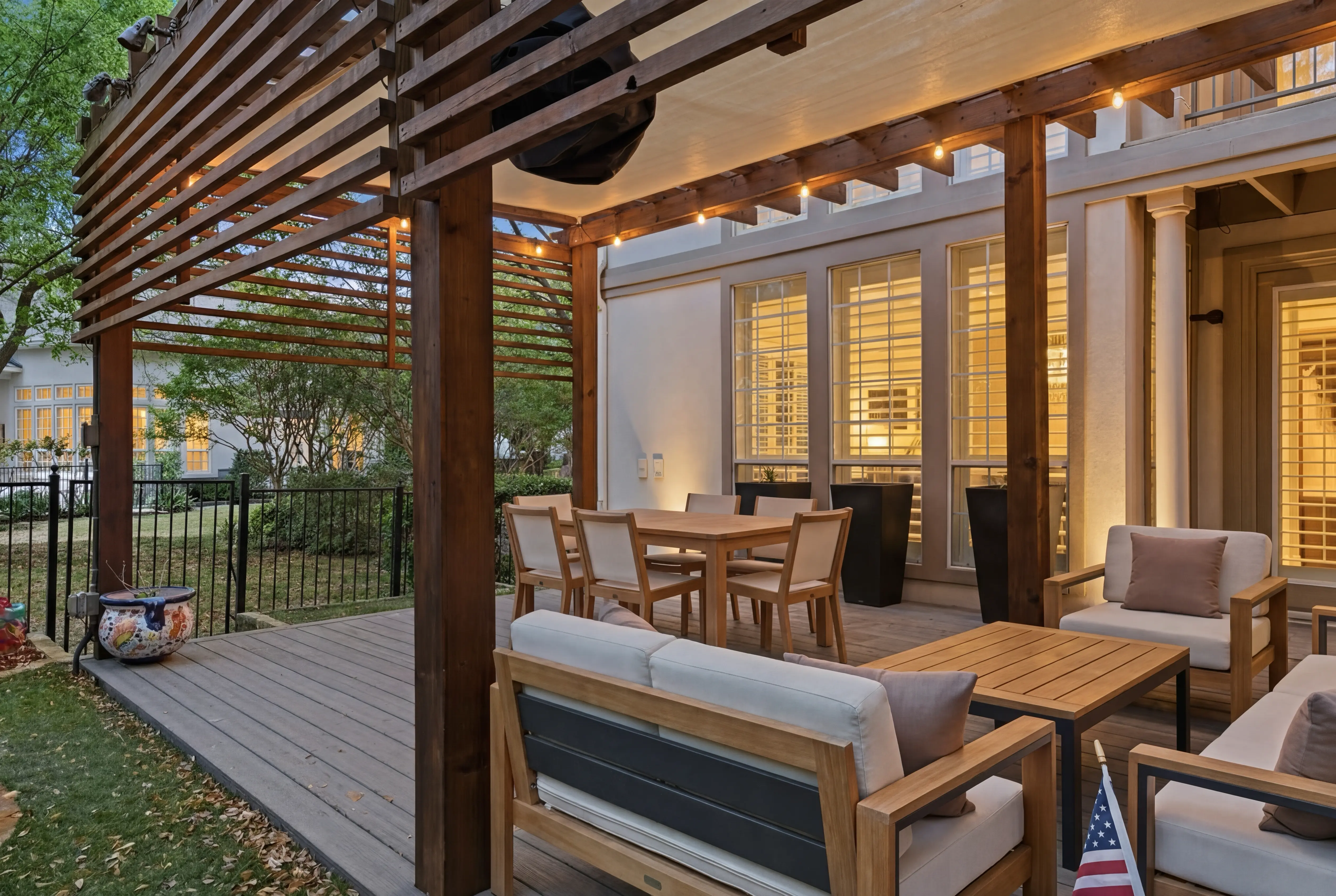 Covered deck with new pergola