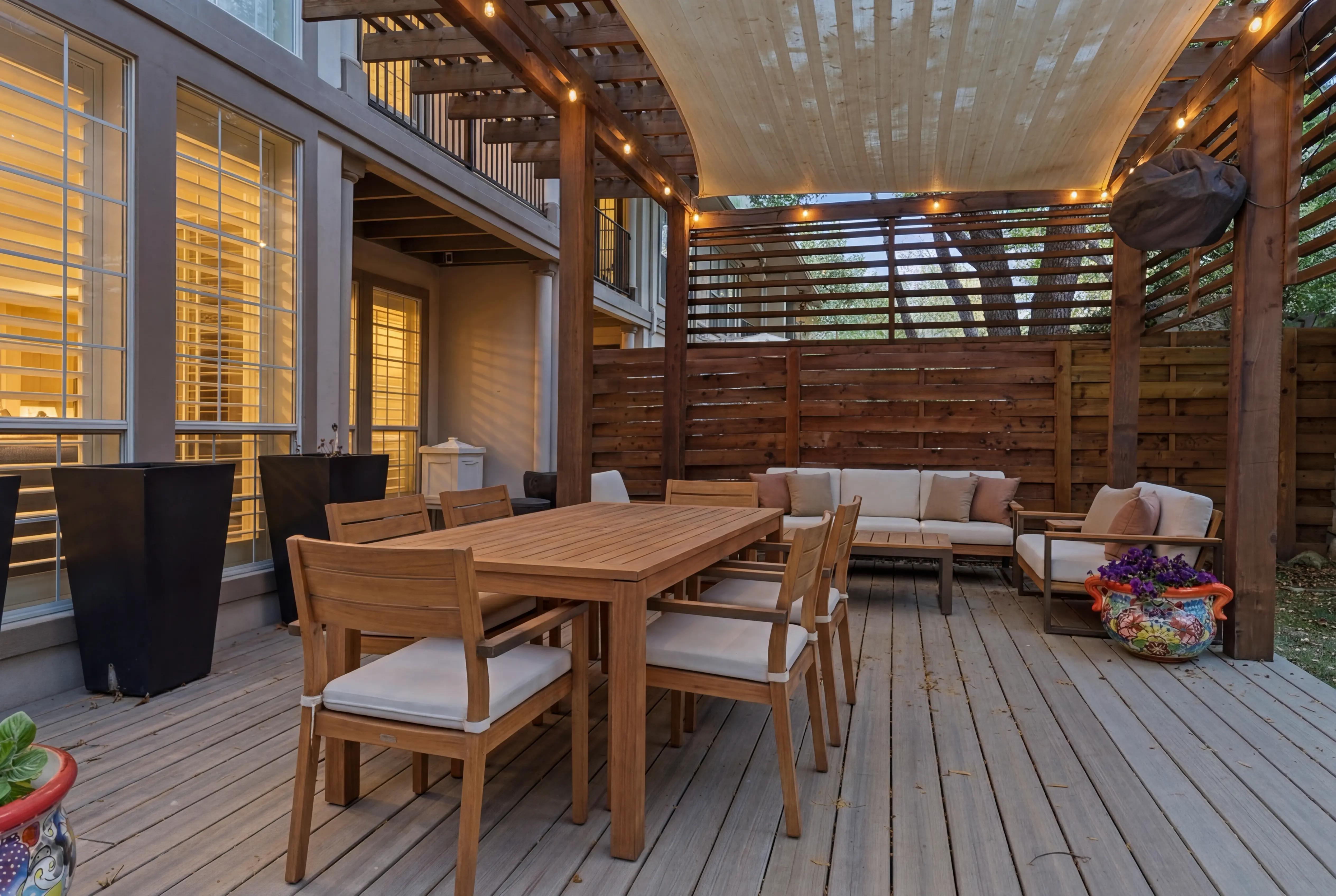 Patio seating area